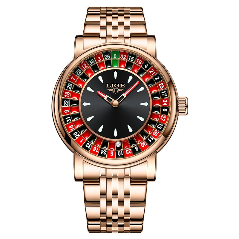 LIGE Roulette Dial Watch