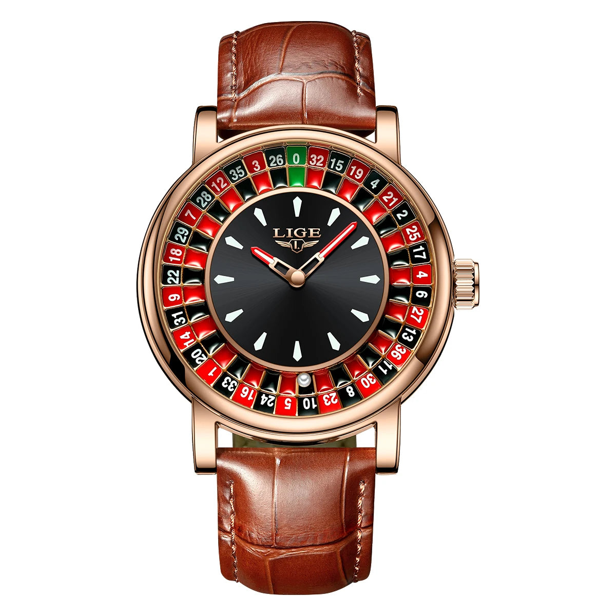 LIGE Roulette Dial Watch