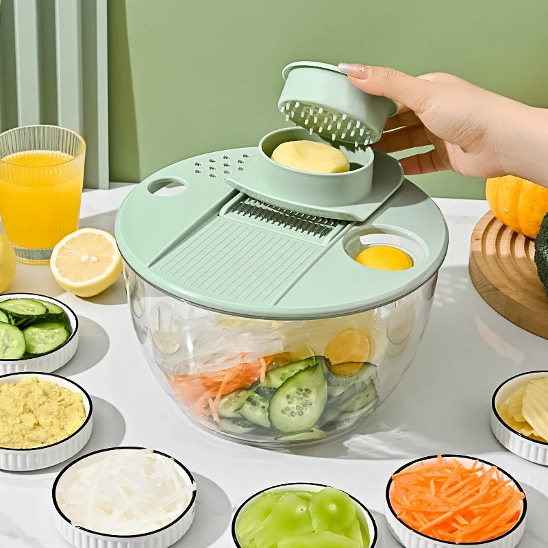 7‑Piece Multifunction Salad Spinner Set