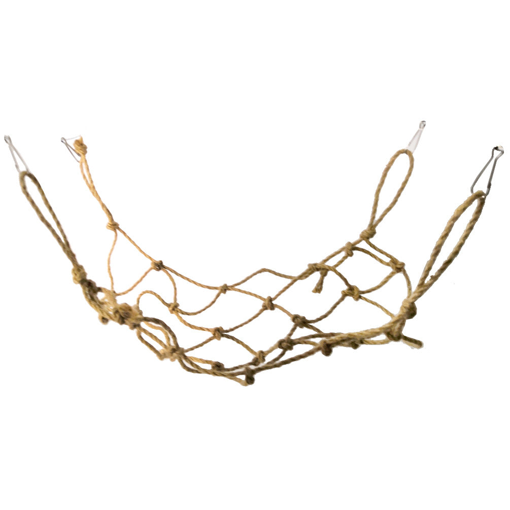 Hanging Parrot Climbing Net with Hook and Swing Rope