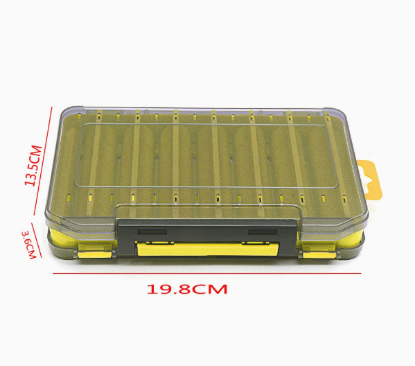 Durable Dual-Sided Fishing Tackle Box