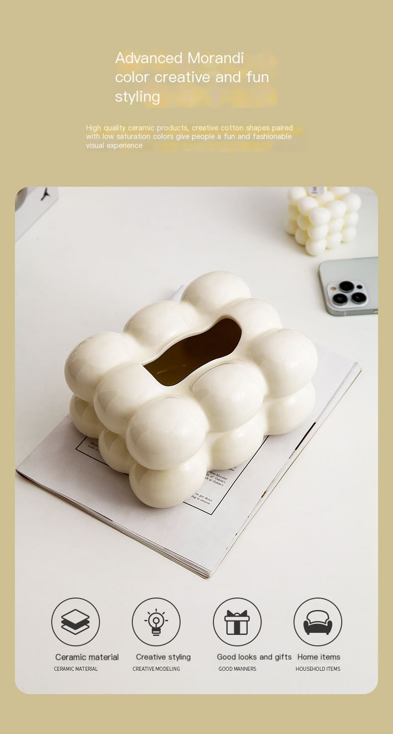 Modern Minimalist Cotton Candy Tissue Box Decor