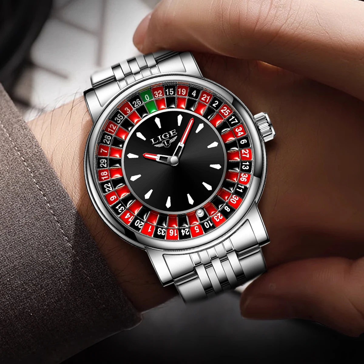 LIGE Roulette Dial Watch