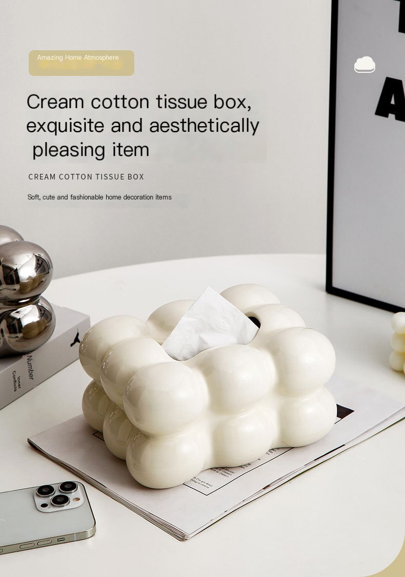 Modern Minimalist Cotton Candy Tissue Box Decor