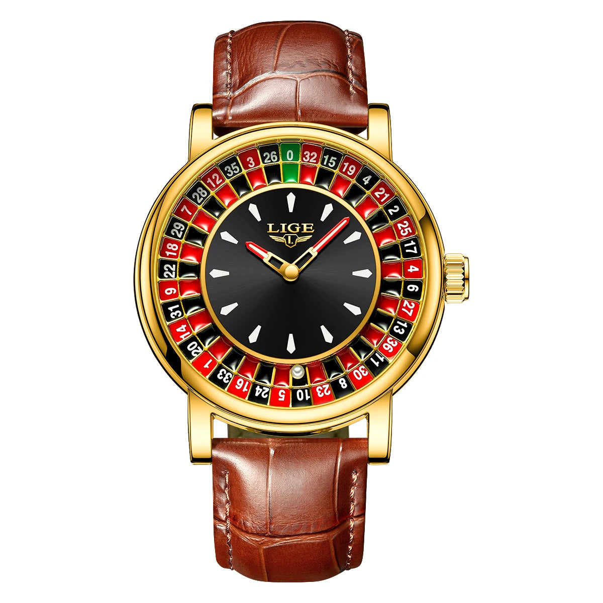 LIGE Roulette Dial Watch
