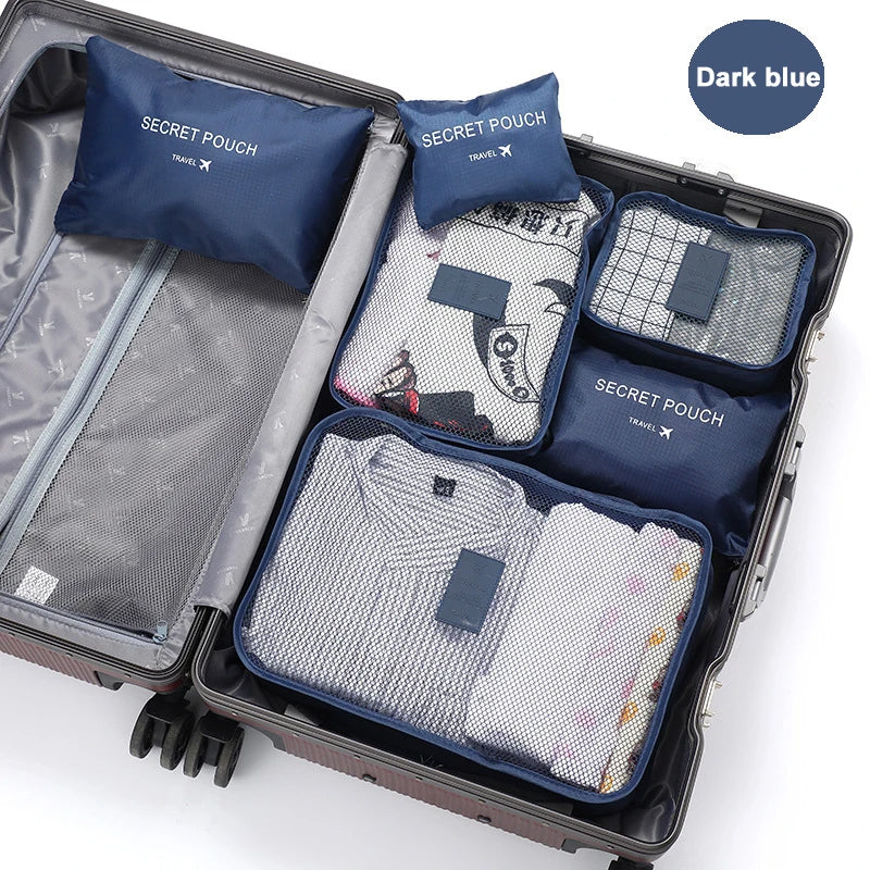 6 Pcs Travel Clothes Storage Bags