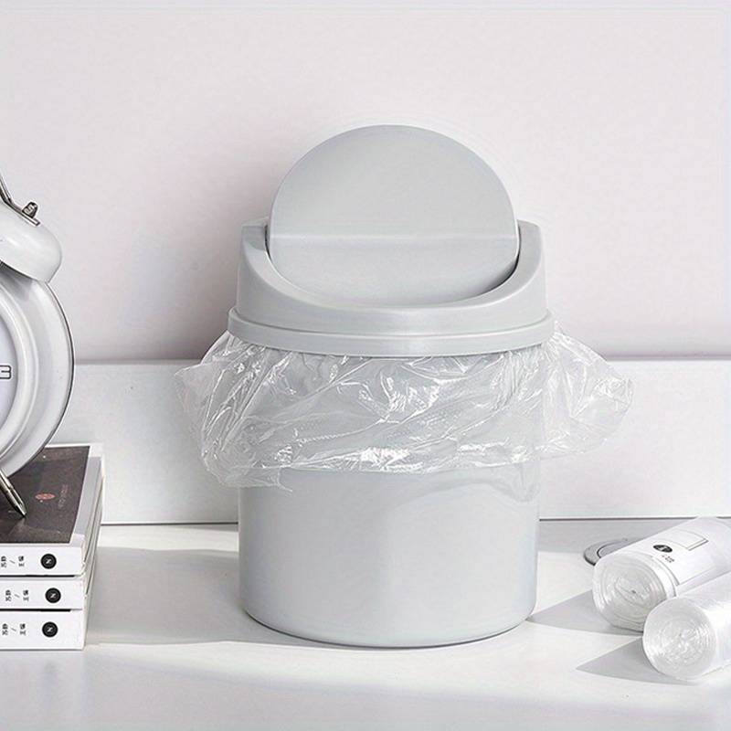 Mini Plastic Desktop Trash Can with Lid for Home Office